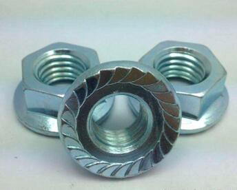 ANSI hex flange nut zinc plated a563