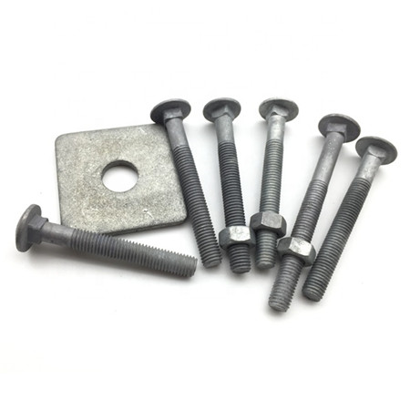 Heavy duty metric inch size coach carriage bolt with nut washer