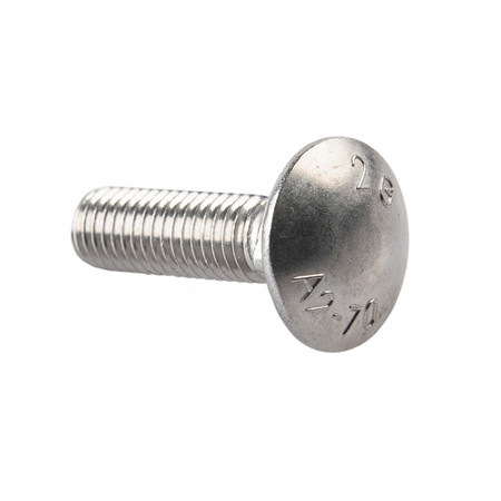 Din933 M6 Bolt Stainless Factory Price 304 Stainless Steel Carriage Bolts M6*12 Round Head Square Neck Screw