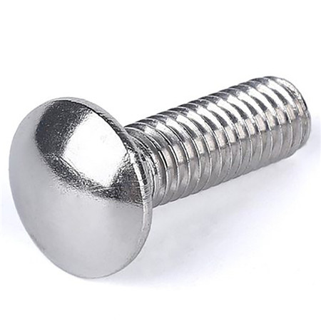 Plain M4 M5 M6 5/16''-18 316 stainless steel carriage bolt