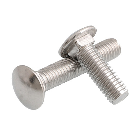 High quality hardened stainless steel carriage bolt m5 m8 m20 15mm 30mm Round head square neck bolts