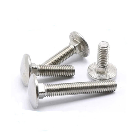 din603 decorative large head fine thread long neck half teeth carriage bolts