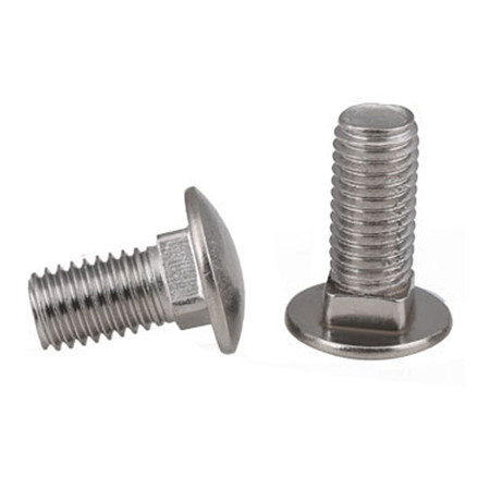 Heavy duty metric inch size coach carriage bolt with nut washer
