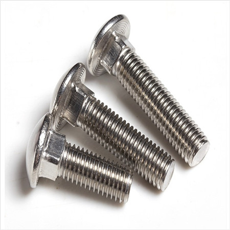 Factory manufacturer gold-plated fastener round head half thread carriage bolt screw