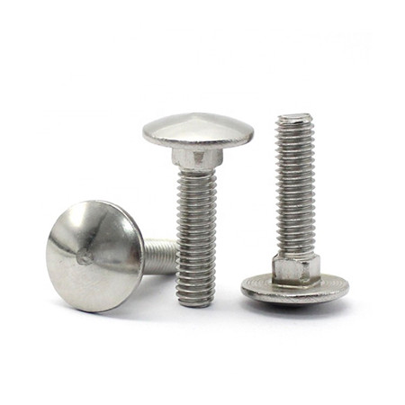 304 Stainless Steel Carriage Bolt DIN603 Semi-circular Head Square Neck Carriage Screw Photovoltaic Accessories