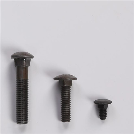 Zinc Bolt Wood Fastener A307 Round Head Bolt With Nibs Carbon Steel Plain Timber Bolts For Wood Industry