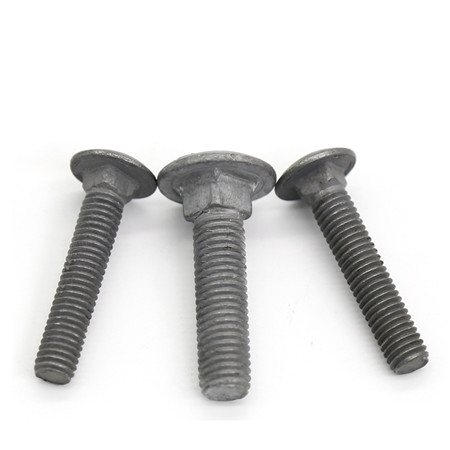 Black Flat countersunt head plow Bolt with nut (Carriage Bolt )