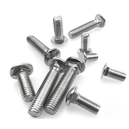 stainless steel DIN 603 round head square neck bolt with nut