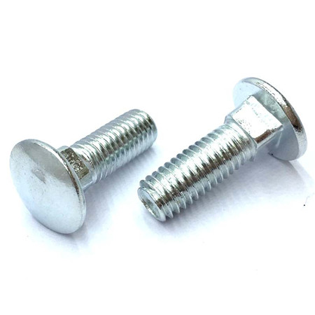 3/8 X 3 1/2 Inch Zinc Plated Flat Top Carriage Bolts