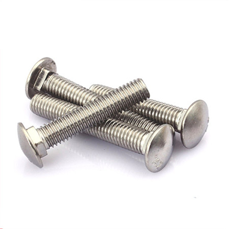 Plain M4 M5 M6 5/16''-18 316 stainless steel carriage bolt