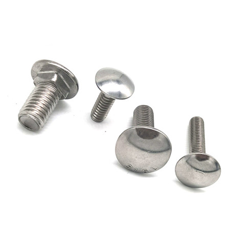 din603 decorative large head fine thread long neck half teeth carriage bolts