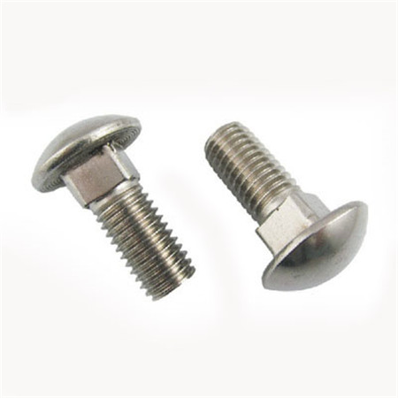 3/8 -16 Round Head Zinc Plated Low Shoulder Carriage Bolts and nuts