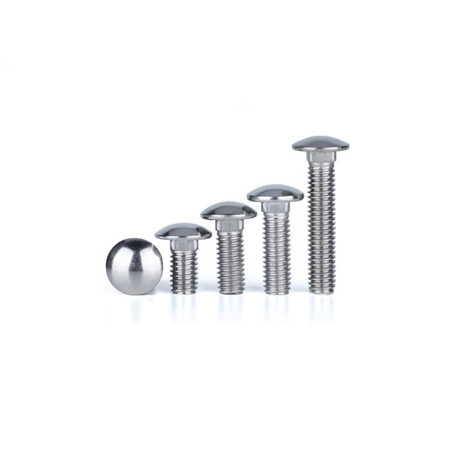 Zinc Plated 1/4 Inch x 20 x 5/8 Inch Carriage Bolt Low Shoulder Square Neck