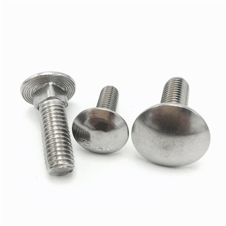 Aluminum square hole long neck m14 chrome carriage bolt DIN603