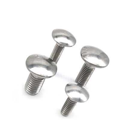 Steel metric round neck smooth domed head carriage bolt