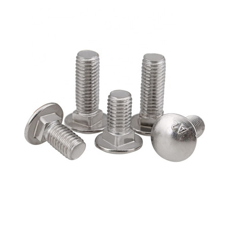 Steel Blue Zinc Plated Mushroom Slotted Head Knurled Neck Carriage Bolt