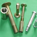 Counter sink machine bolt with sleeve round coupling nut assembled