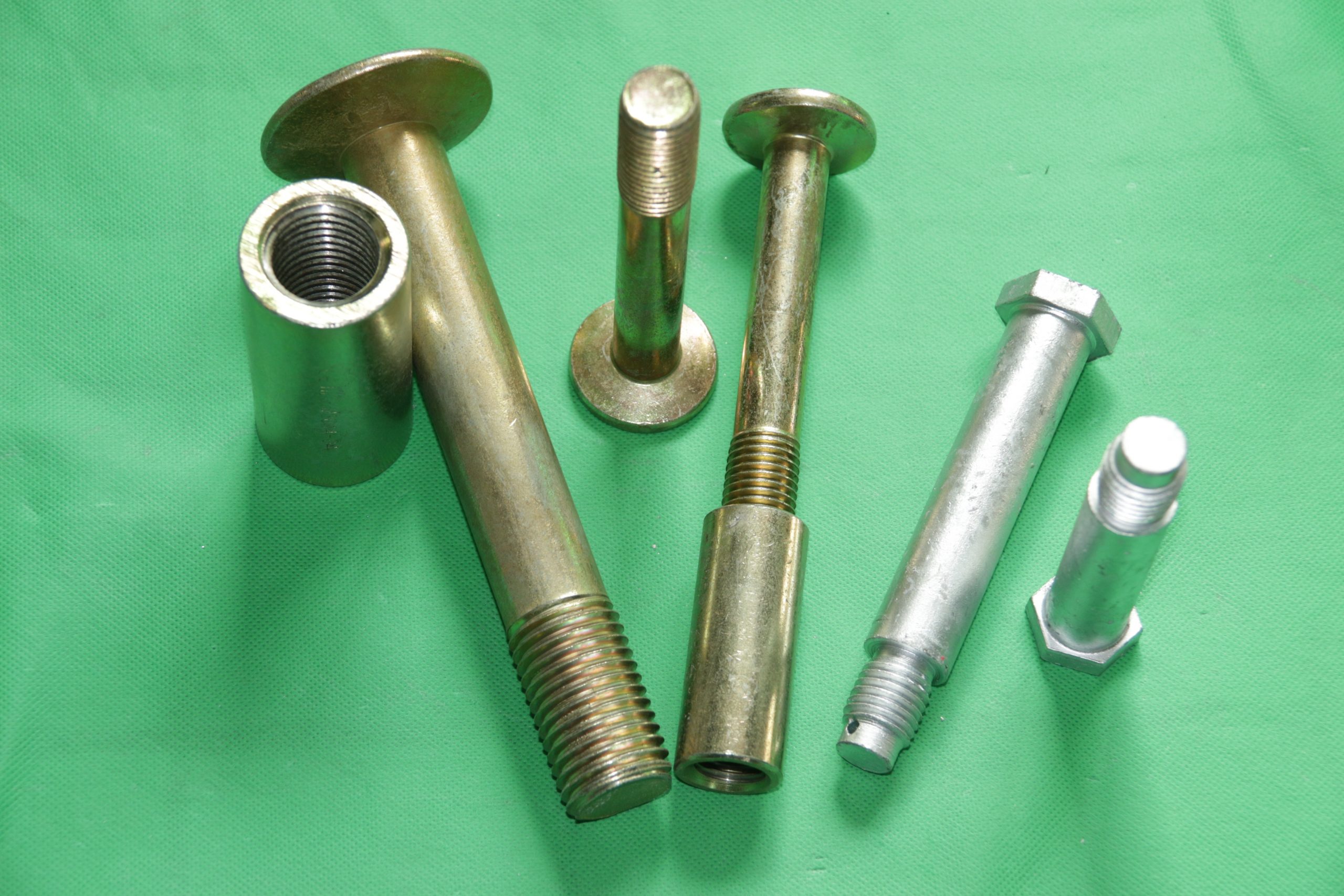 Counter sink machine bolt with sleeve round coupling nut assembled