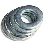 White zinc plated flat washer DIN125, SAE, USS