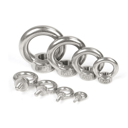 Stainless Steel AISI304 AISI316 Stamped Eye Bolts W/ Nut And Washer Metric Inch Thread
