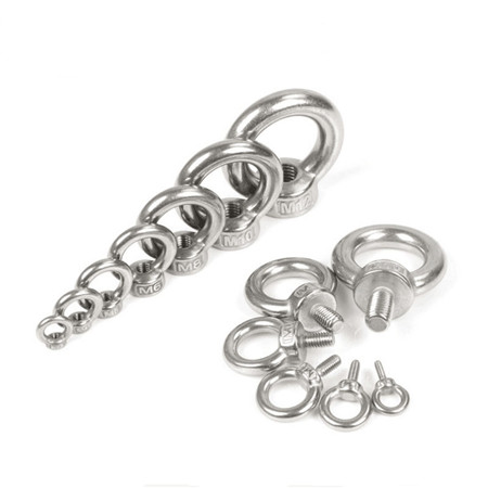 Yellow Zinc Plated small Eye Screw eye bolts and nuts