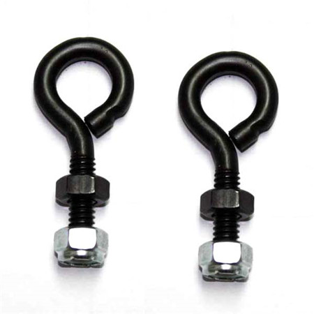 Iso Through Bolt Eye Bolt Mining 12Mm Eye Bolt Screw 100 Mm Thread Black Galvanized Eye Bolts 5/8