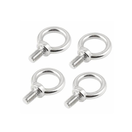 Top Quality Stainless Steel AISI304 AISI316 Open Unwelded Eye Bolt With Washed And Nuts