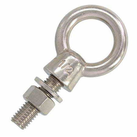 Din444 Thread Bolt M2 M3 M4 M9 M30 M48 Grade 8.8 Carbon Steel Half Thread Swivel Flat Eye Bolt Din444