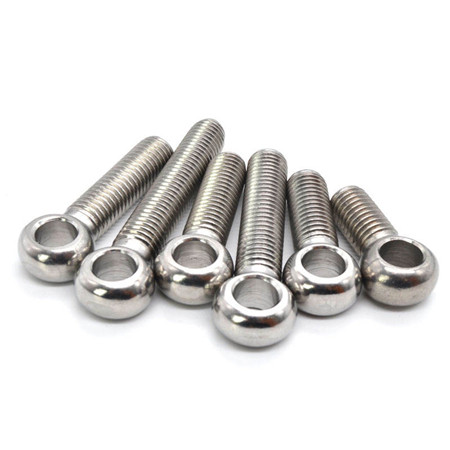 Small stainless steel flat eye bolt