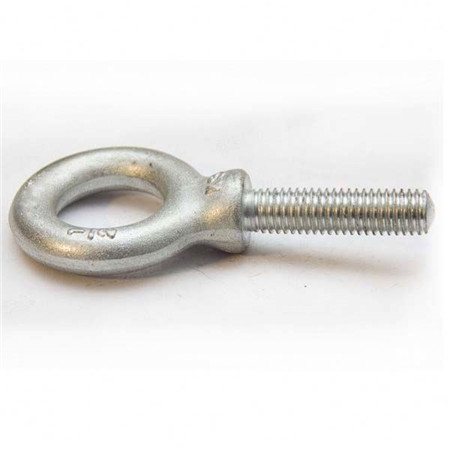 Galvanized M18 steel eye bolt with washer nut