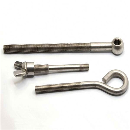 Drop forged steel Eye Scaffolding anchor Ring Bolts with Thread Stud and Washer and Clamp M12 X 210