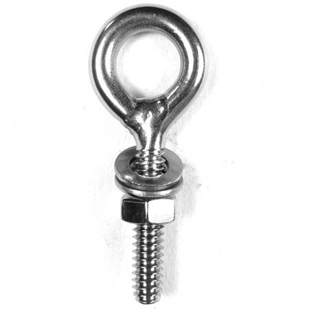 Stainless steel triangle head plated screw eye, threaded hook eye screw with factory price