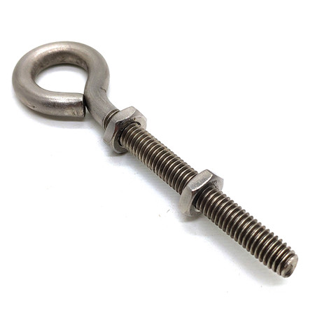 Adjustable gate eye bolt with 2 nuts