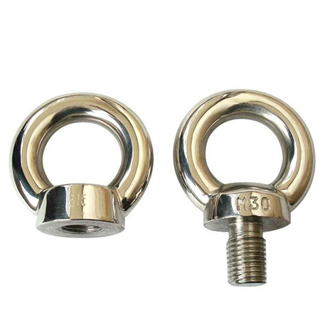 Stainless steel double ended eye bolt snap