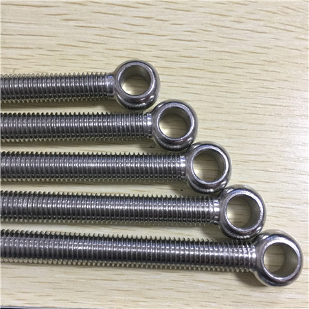 Stainless Steel long shank eye bolt with washer and nut