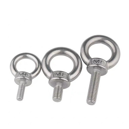 DIN444 stainless steel eye bolt metric size small and heavy duty