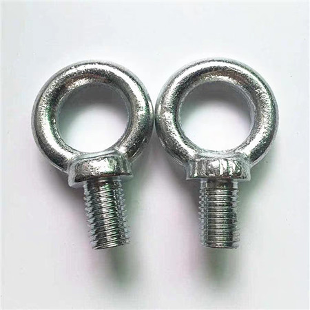 Iso Through Bolt Eye Bolt Mining 12Mm Eye Bolt Screw 100 Mm Thread Black Galvanized Eye Bolts 5/8