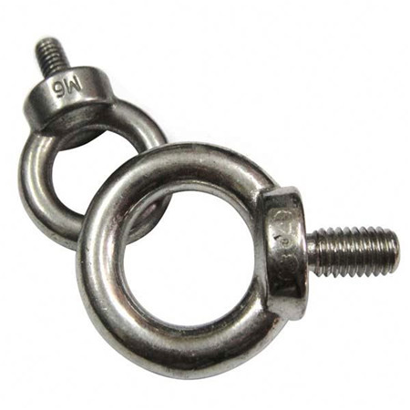 Hex head eye barrel stainless steel nut and bolt with half thread