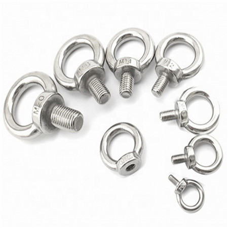 Iso Through Bolt Eye Bolt Mining 12Mm Eye Bolt Screw 100 Mm Thread Black Galvanized Eye Bolts 5/8