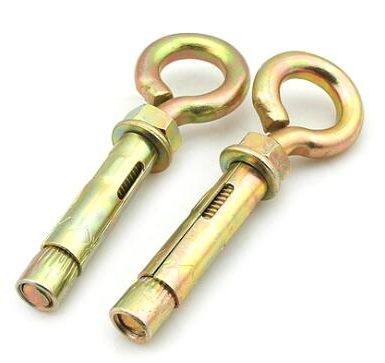 M10X70 Yellow Galvanized Eye Bolt Sleeve Anchors