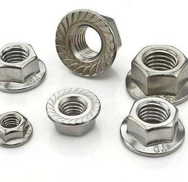 SS304 hex flange nut plain