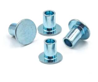 Steel Flat Head Zinc Plating Semi Tubular Hollow Rivet