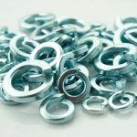 White zinc plated spring washer din127 128