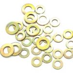 Yellow zinc plated flat washer din, sae, uss standard