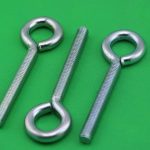 Low carbon steel eye bolt zinc plated white