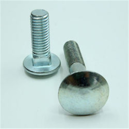 A307 steel plain long dome head two fins timber bolts with hex nuts and flat washers