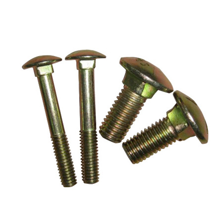 SUPPLIER TIMBER BOLT WITH NUT AND WASHER ROUND HEAD FIN NECK BOLT ZINC PLATED LONG BOLT