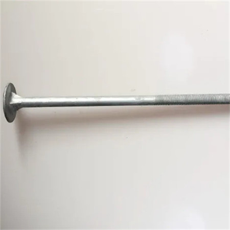 A307 steel plain long dome head two fins timber bolts with hex nuts and flat washers