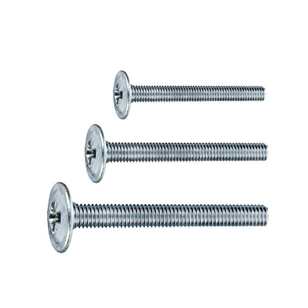 3 prong flat head fanged elevator bucket bolt for belt with dome washer and hex nut din15237