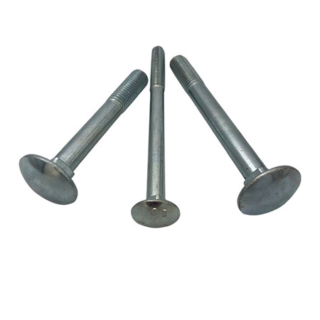 DIN 603 MUSHROOM HEAD SQUARE NECK BOLT WITH METRIC GROOVE ZINC PLATED M6x100
